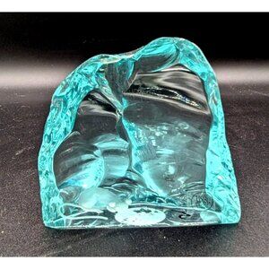 Vtg Hovmantrop Signed R. Strand Bornesson Iceberg Glacier Block Etched Mouse Scu